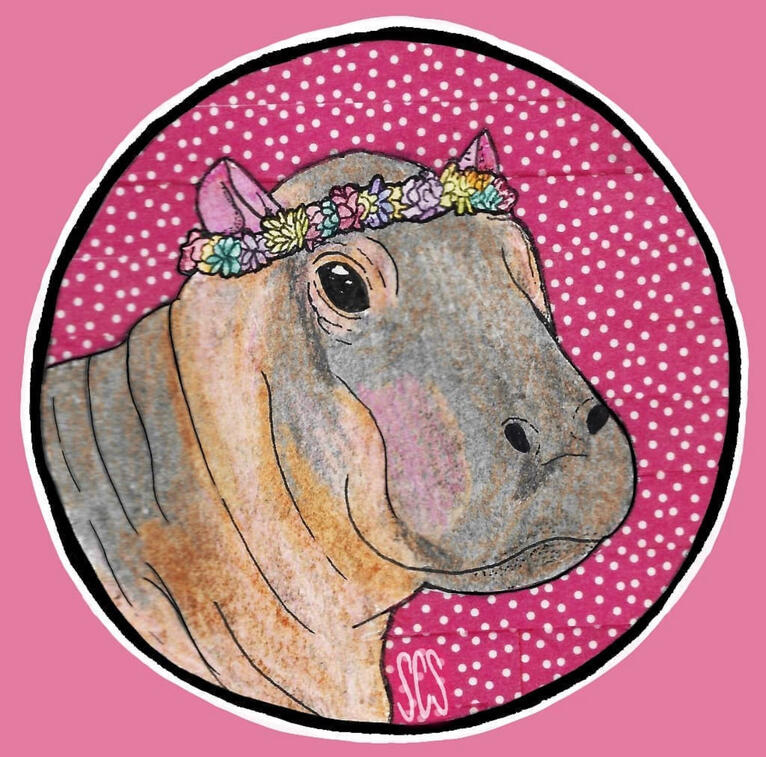 (APR 2020) Hippo Flowercrown